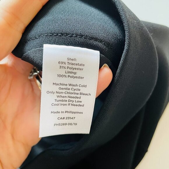 NWT Talbots Pants Trouser Black Lined career minimalist Classic Petite Winter - Picture 6 of 7